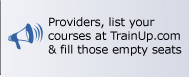 Training Providers, list your courses at TrainUp.com